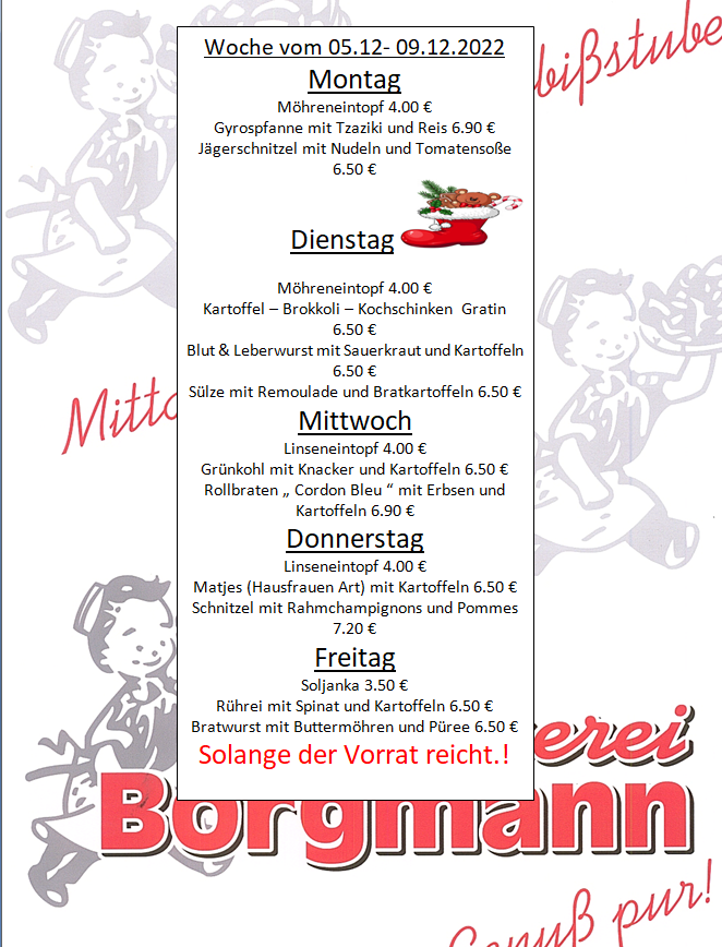 Speiseplan kw 49.22