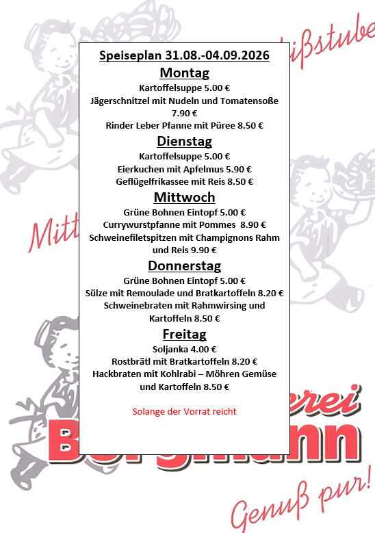 Speiseplan kw 36.26