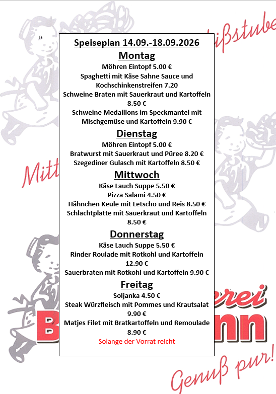 Speiseplan kw 38.26